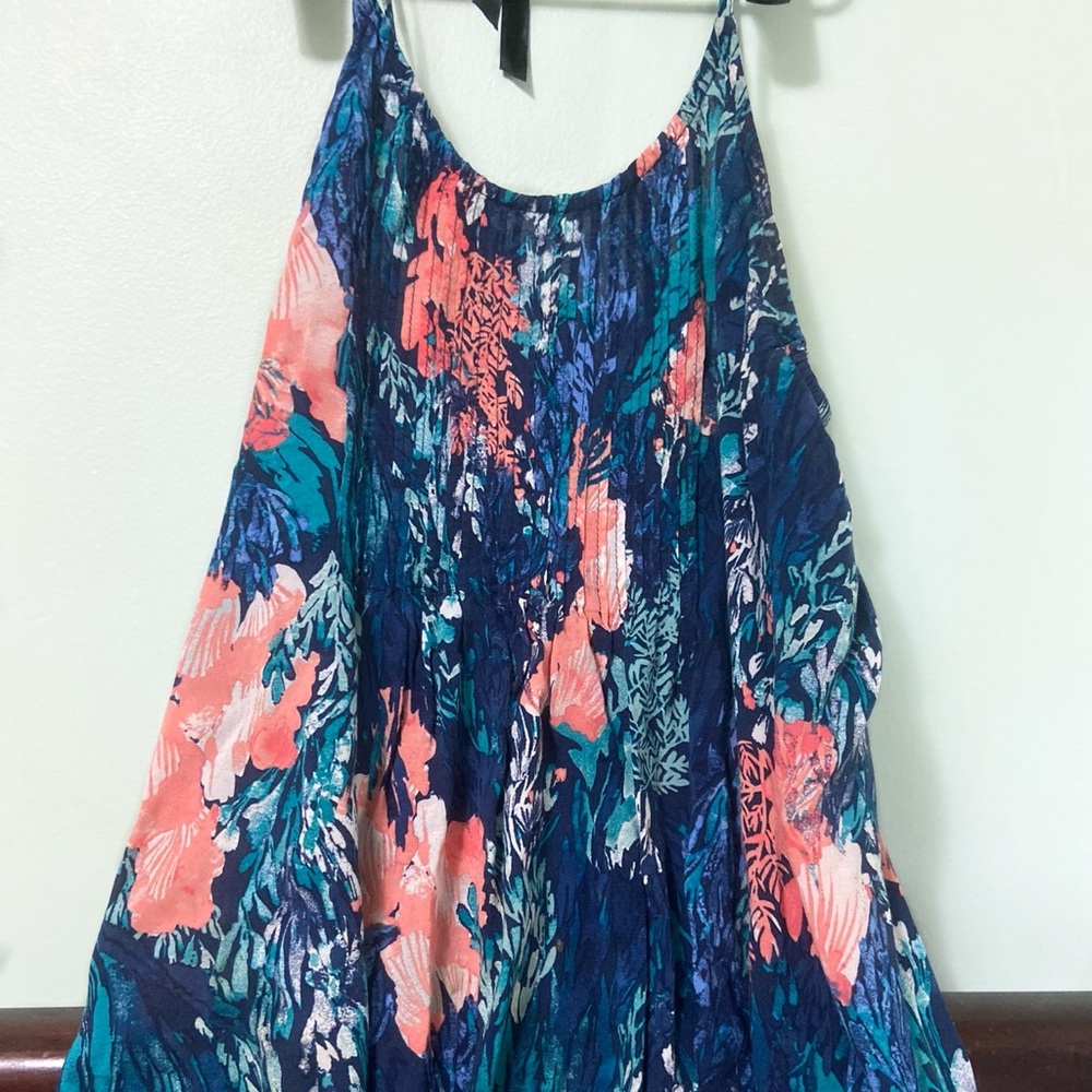 Blue/pink floral summer cami - old navy size small